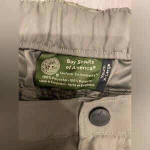Boy Scouts Of America BSA Uniform Cargo Shorts Polyester Switchback Youth XL